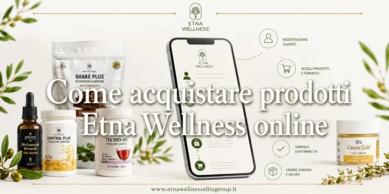 Come acquistare prodotti Etna Wellness online con registrazione cliente da mobile