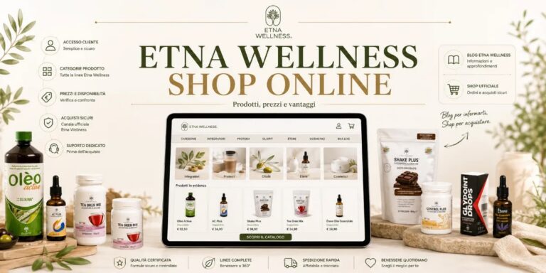 Etna Wellness shop online con prodotti, accesso cliente, prezzi e vantaggi