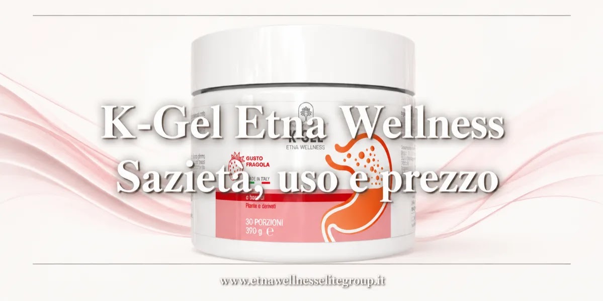 K-Gel Etna Wellness gusto fragola con fibra di psillio per routine e controllo del peso