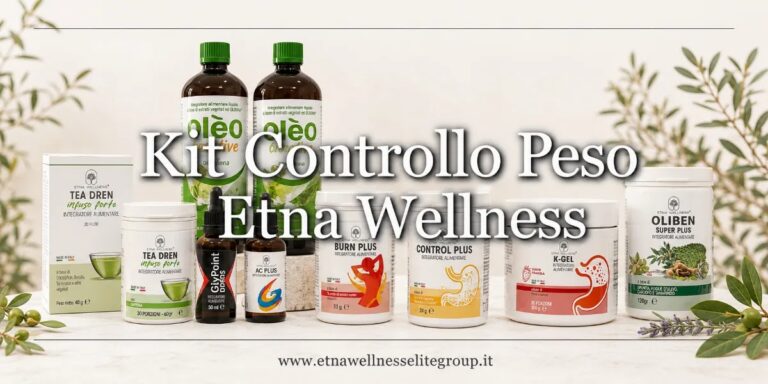Kit controllo peso Etna Wellness con prodotti più richiesti per una routine equilibrata