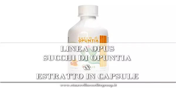 Succo di fico d’India Etna Wellness linea OPUS con Miele Mirtillo Pesca e Opucaps