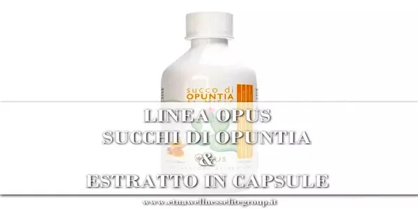 Succo di fico d’India Etna Wellness linea OPUS con Miele Mirtillo Pesca e Opucaps