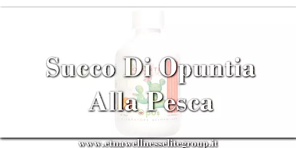 Succo di Opuntia alla Pesca Etna Wellness, integratore liquido con fico d’India e vitamina C