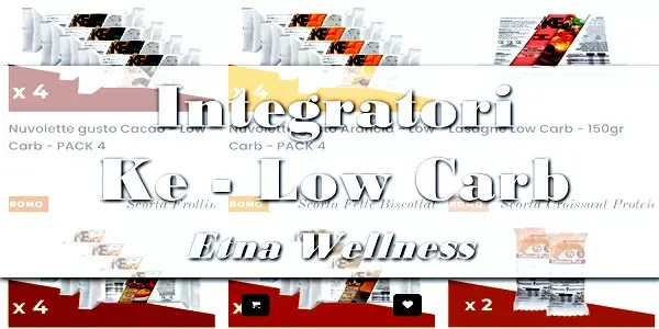 Linea KE Etna Wellness alimenti low carb e low sugar per colazione snack e pasti bilanciati