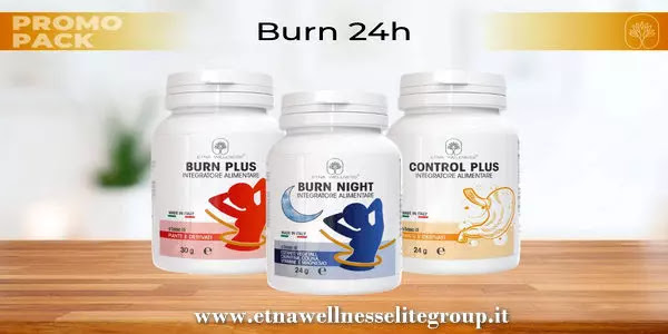 Kit Burn 24h Etna Wellness con Burn Plus Control Plus e Burn Night per routine controllo peso