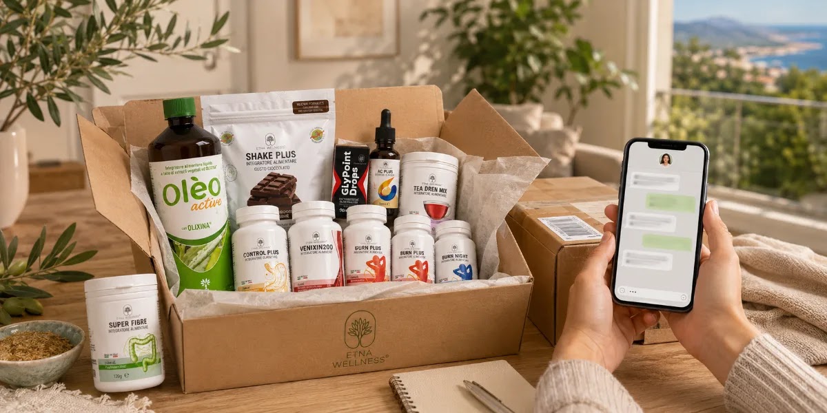 Consegna degli integratori Etna Wellness dallo shop ufficiale con assistenza personale