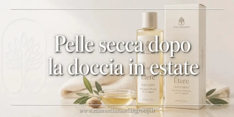 Pelle secca dopo la doccia in estate: routine corpo delicata