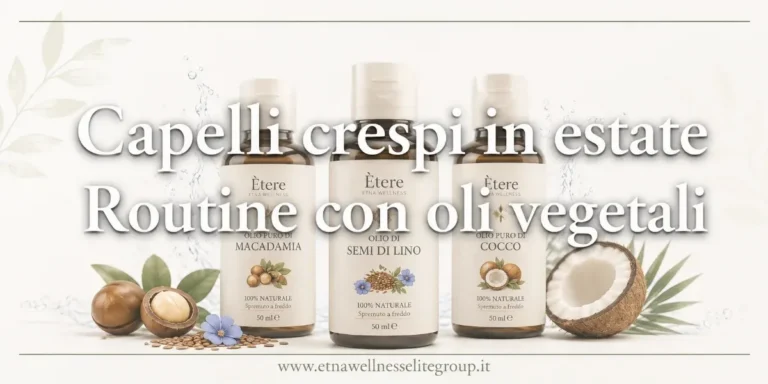 Routine con oli vegetali per capelli crespi in estate, mare, sole e lavaggi frequenti