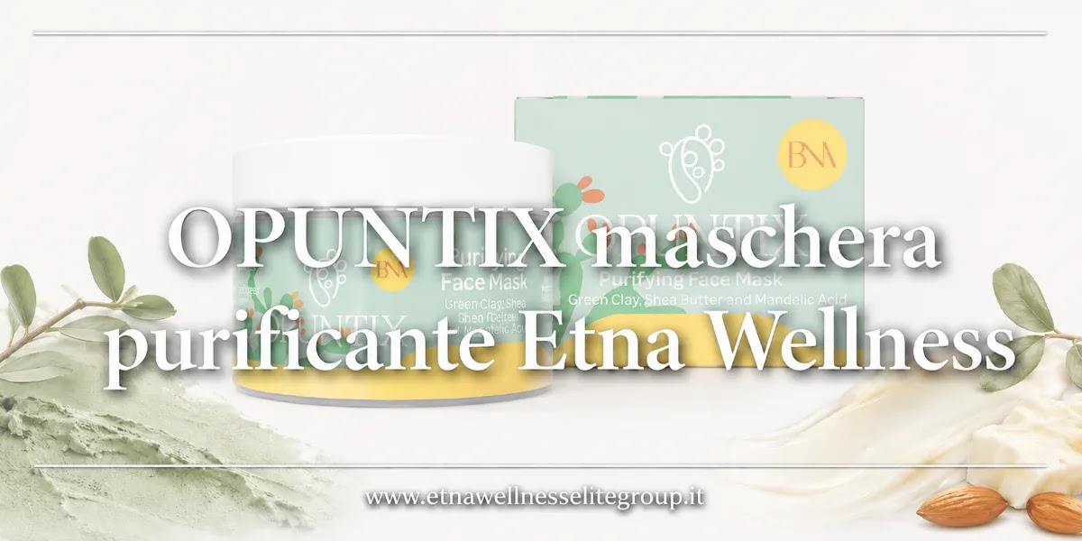 OPUNTIX maschera purificante Etna Wellness con argilla verde e acido mandelico